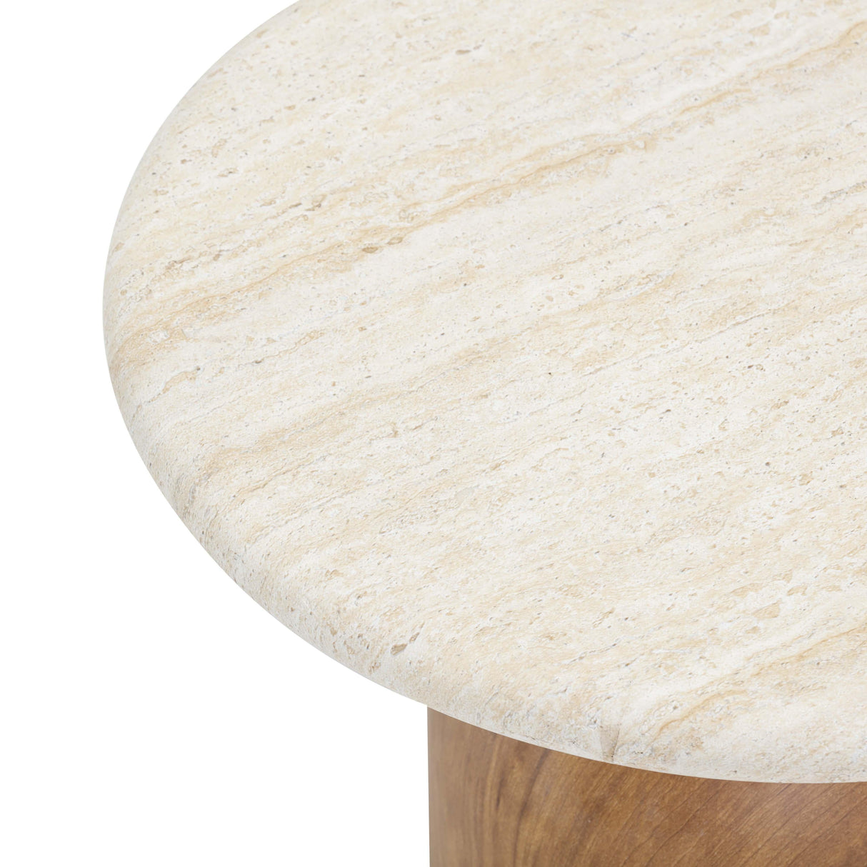 Cynthia Travertine Concrete Indoor / Outdoor Side Table by TOV Furniture at Eve Furniture