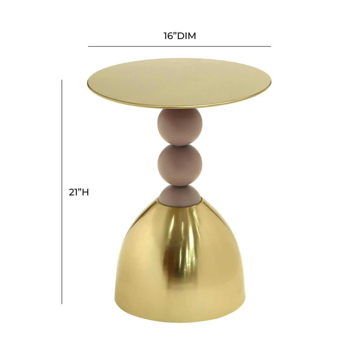 Daleyza Gold Side Table by TOV Furniture at Eve Furniture