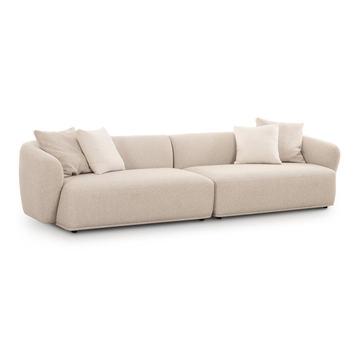 Sylvie Cream Boucle 4-Seater Sofa by TOV Furniture at Eve Furniture