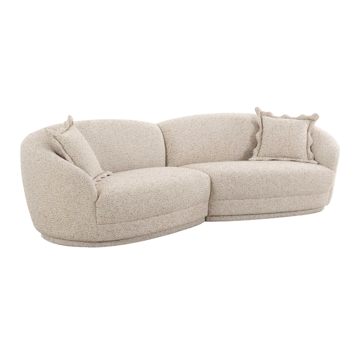 Marion Two-Tone Textured Boucle 4 Person Sectional by TOV Furniture at Eve Furniture