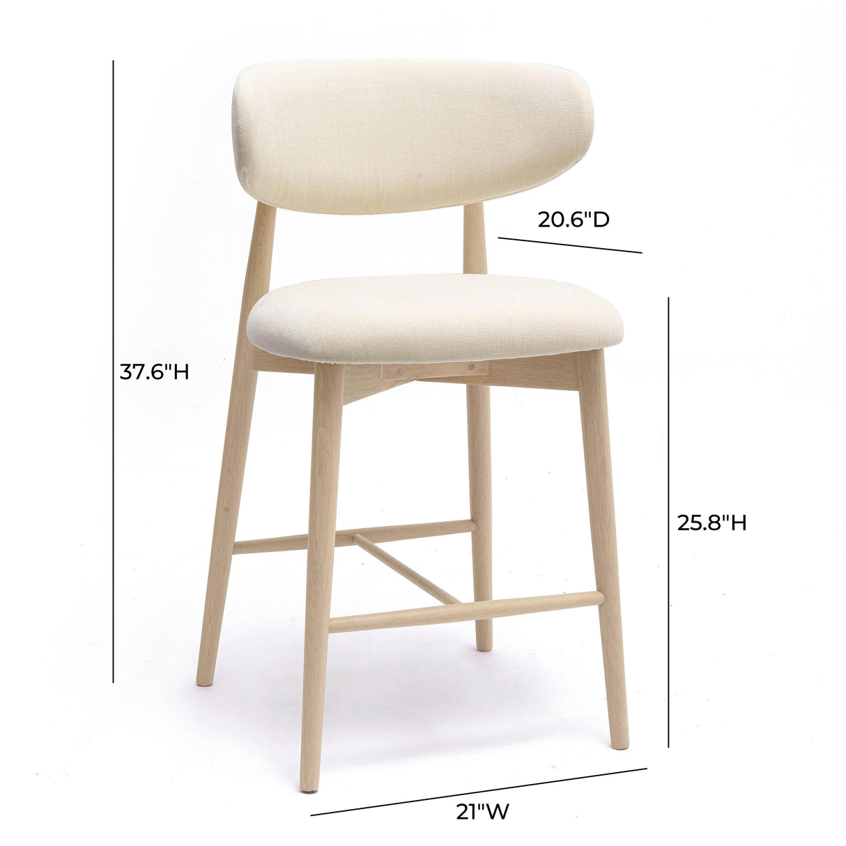 Zinea Performance Textured Velvet Counter Stool by TOV Furniture at Eve Furniture