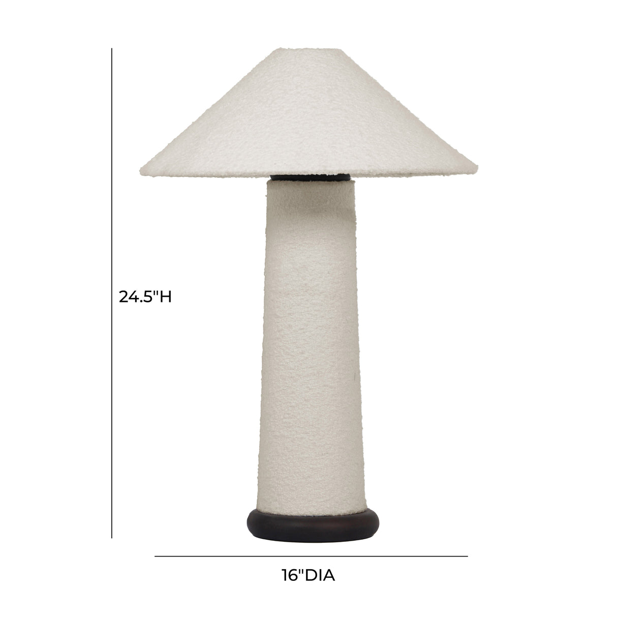 Faith White Boucle Table Lamp by TOV Furniture at Eve Furniture
