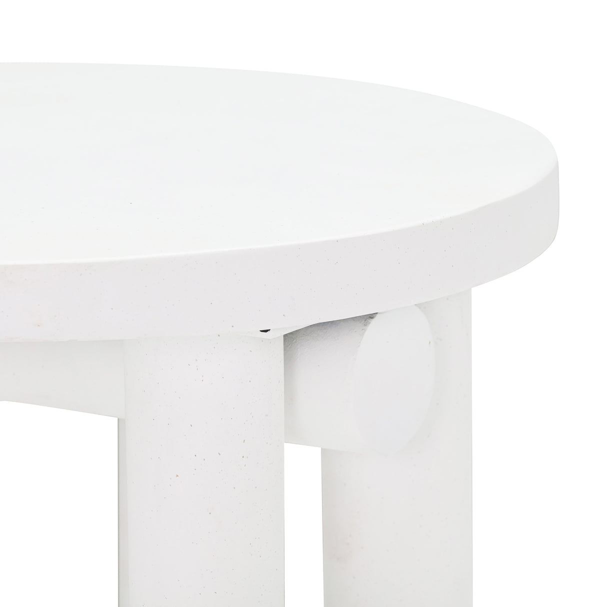 Tildy White Concrete Indoor / Outdoor Round Coffee Table by TOV Furniture at Eve Furniture