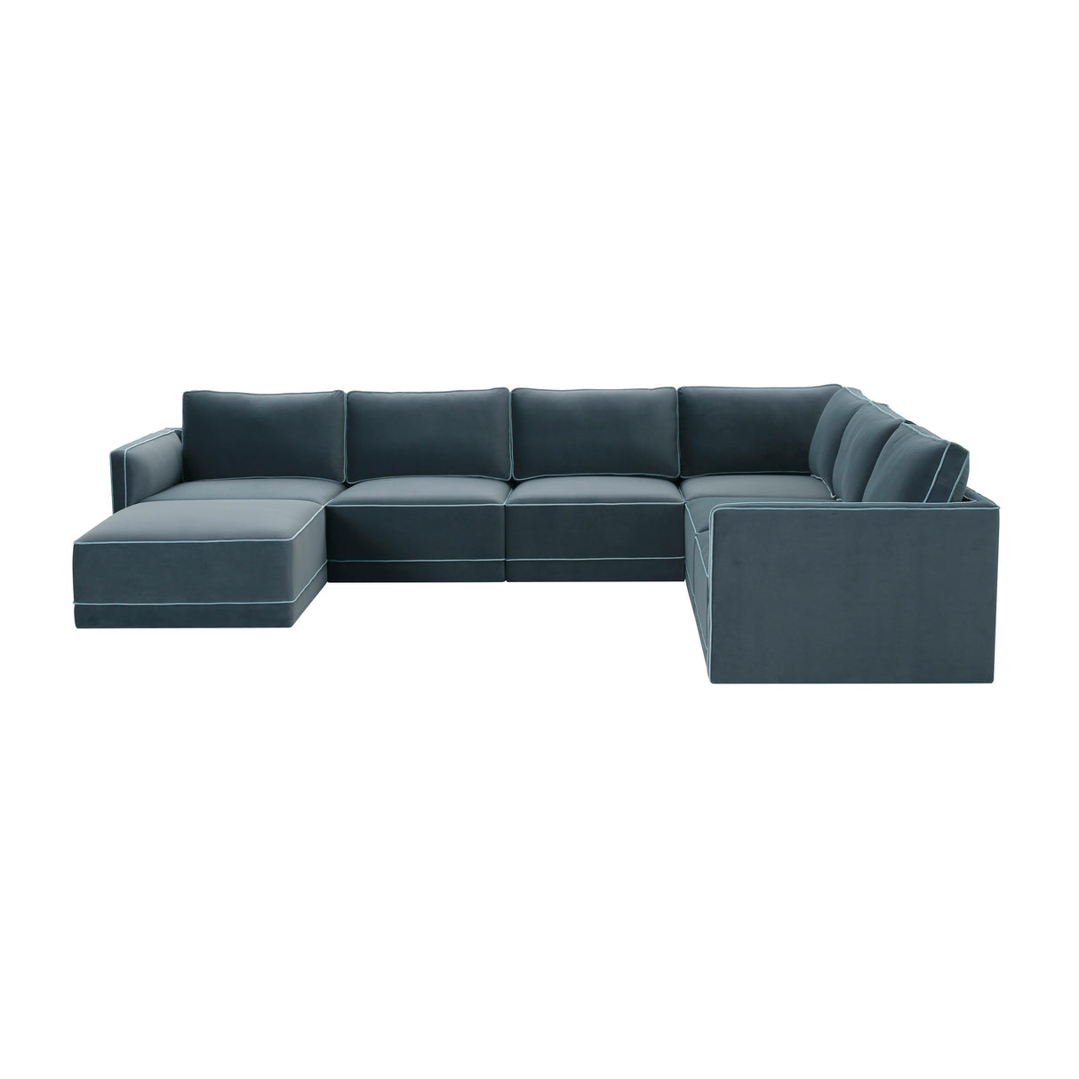 Willow Velvet Modular Large Chaise Sectional by TOV Furniture at Eve Furniture