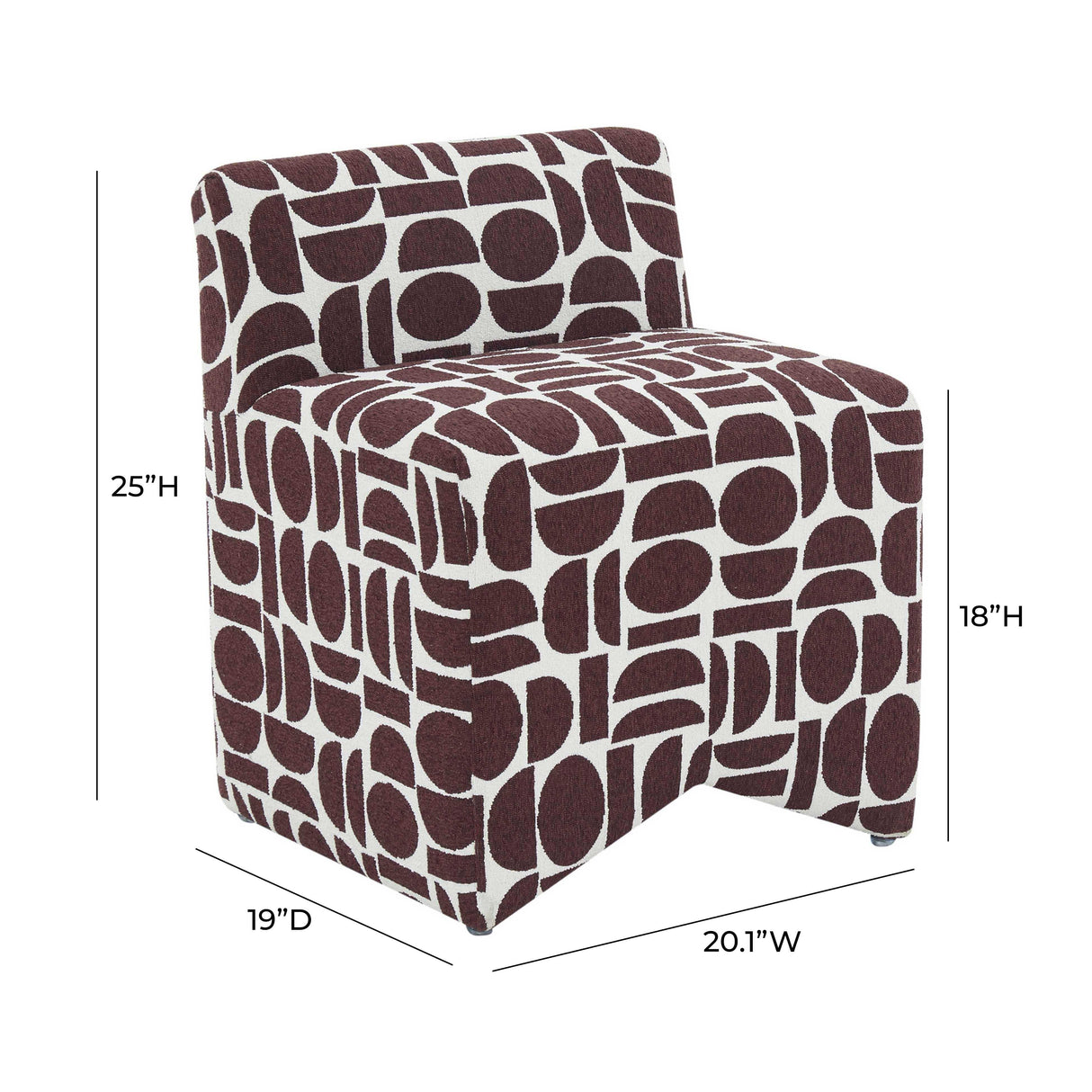 Pippa Geometric Jacquard Weave Stool by TOV Furniture at Eve Furniture