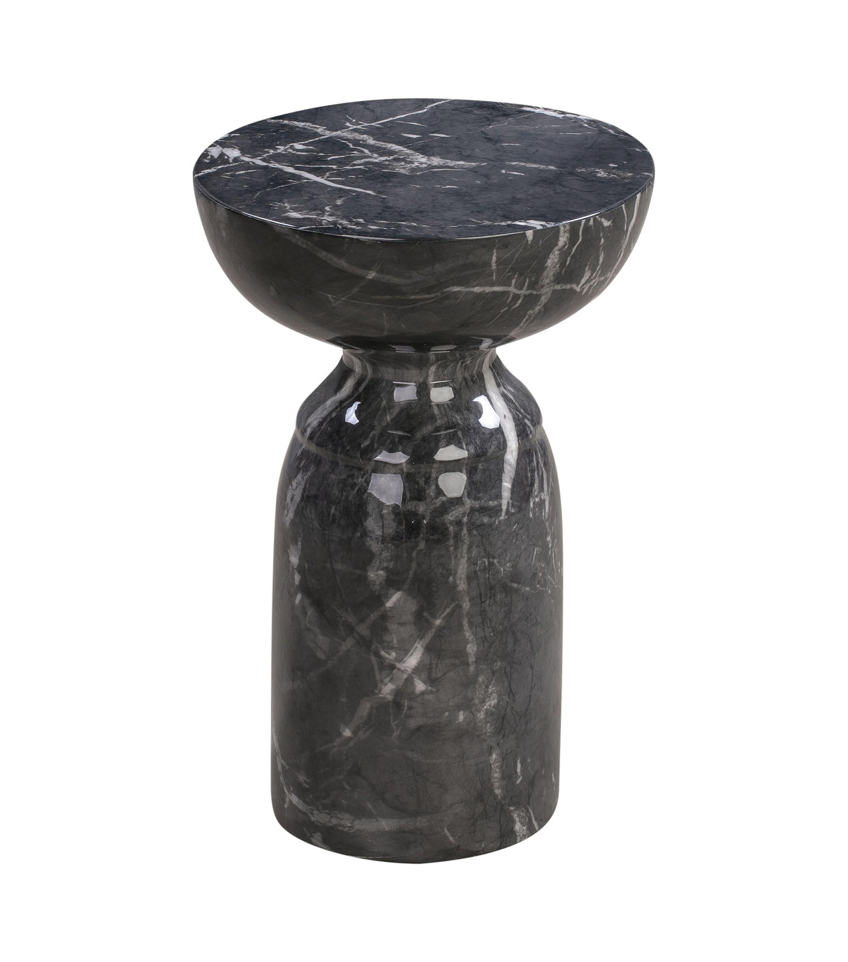 Rue Marble Indoor / Outdoor Round Side Table by TOV Furniture at Eve Furniture