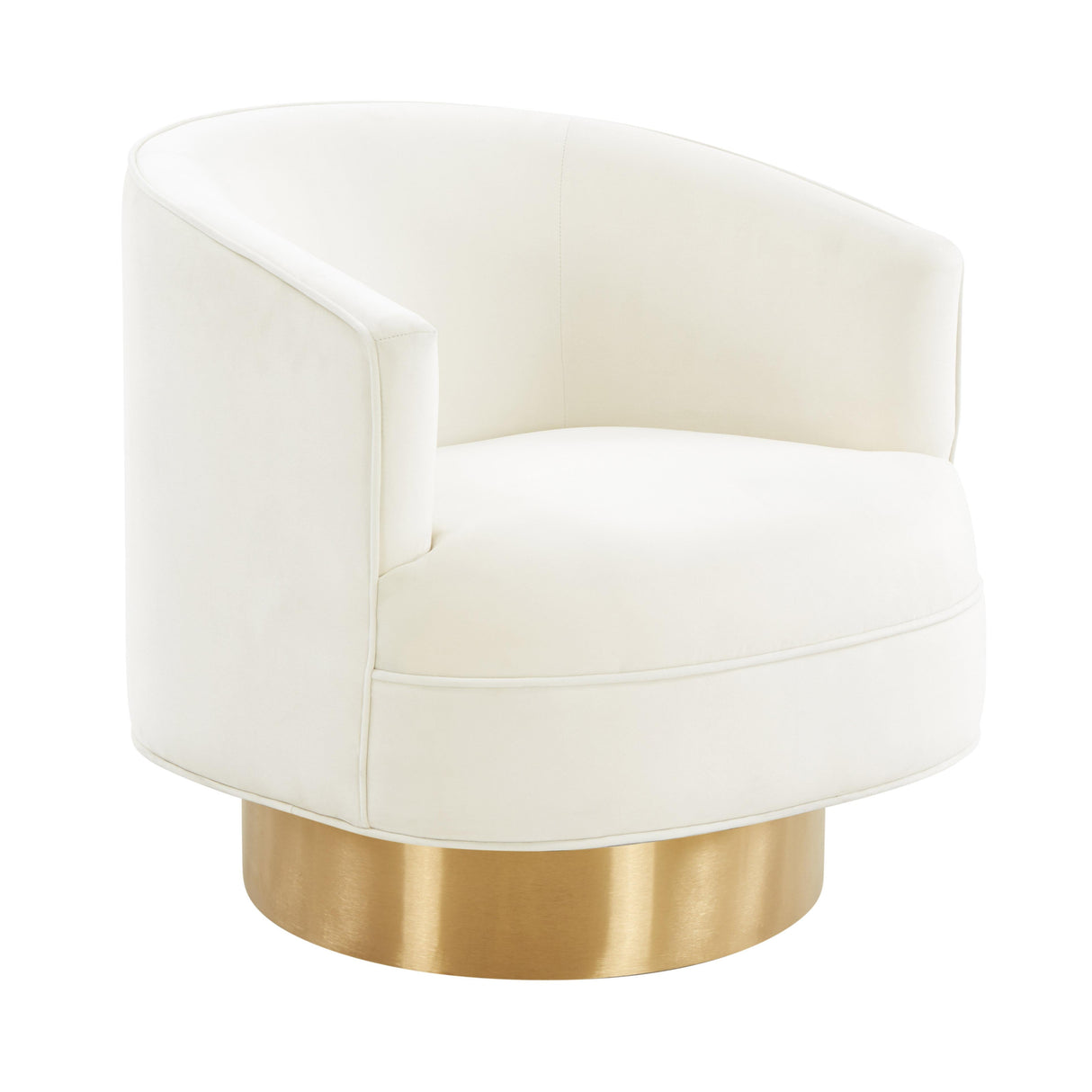Stella Cream Velvet Swivel Chair by Inspire Me! Home Decor by TOV Furniture at Eve Furniture