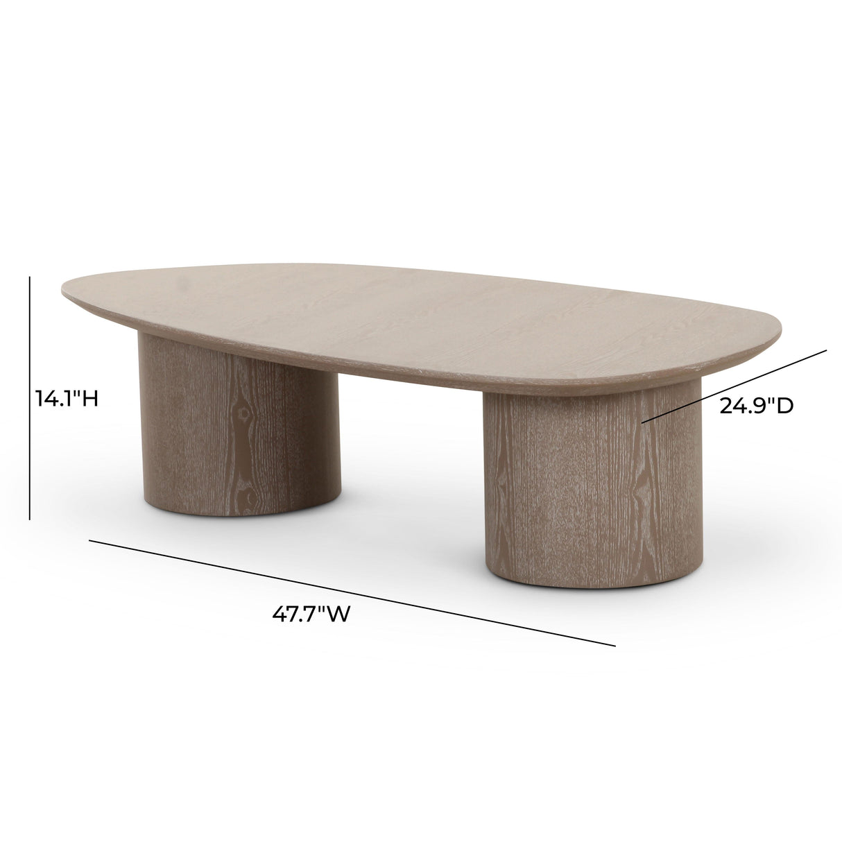Rhema Washed Ash Oblong Coffee Table by TOV Furniture at Eve Furniture