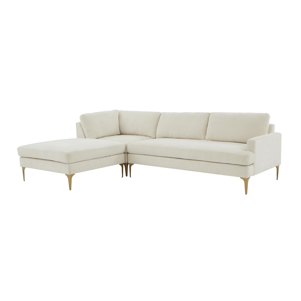 Serena Velvet Chaise Sectional by TOV Furniture at Eve Furniture