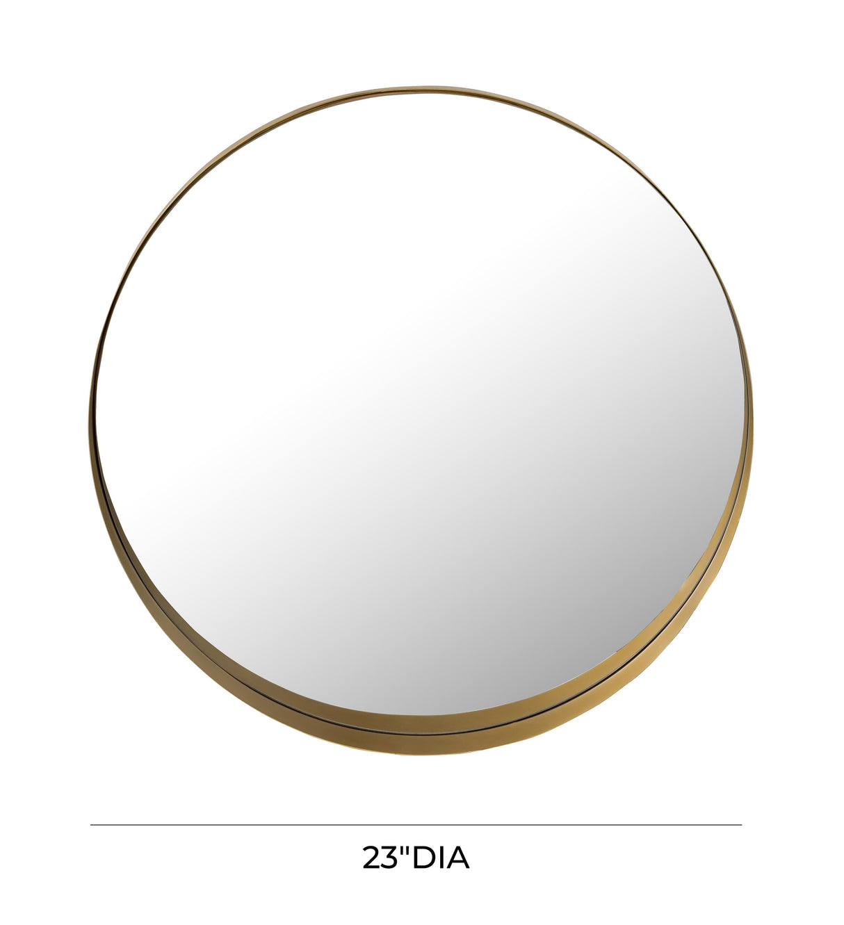 Rella Brass 23" Round Wall Mirror by TOV Furniture at Eve Furniture