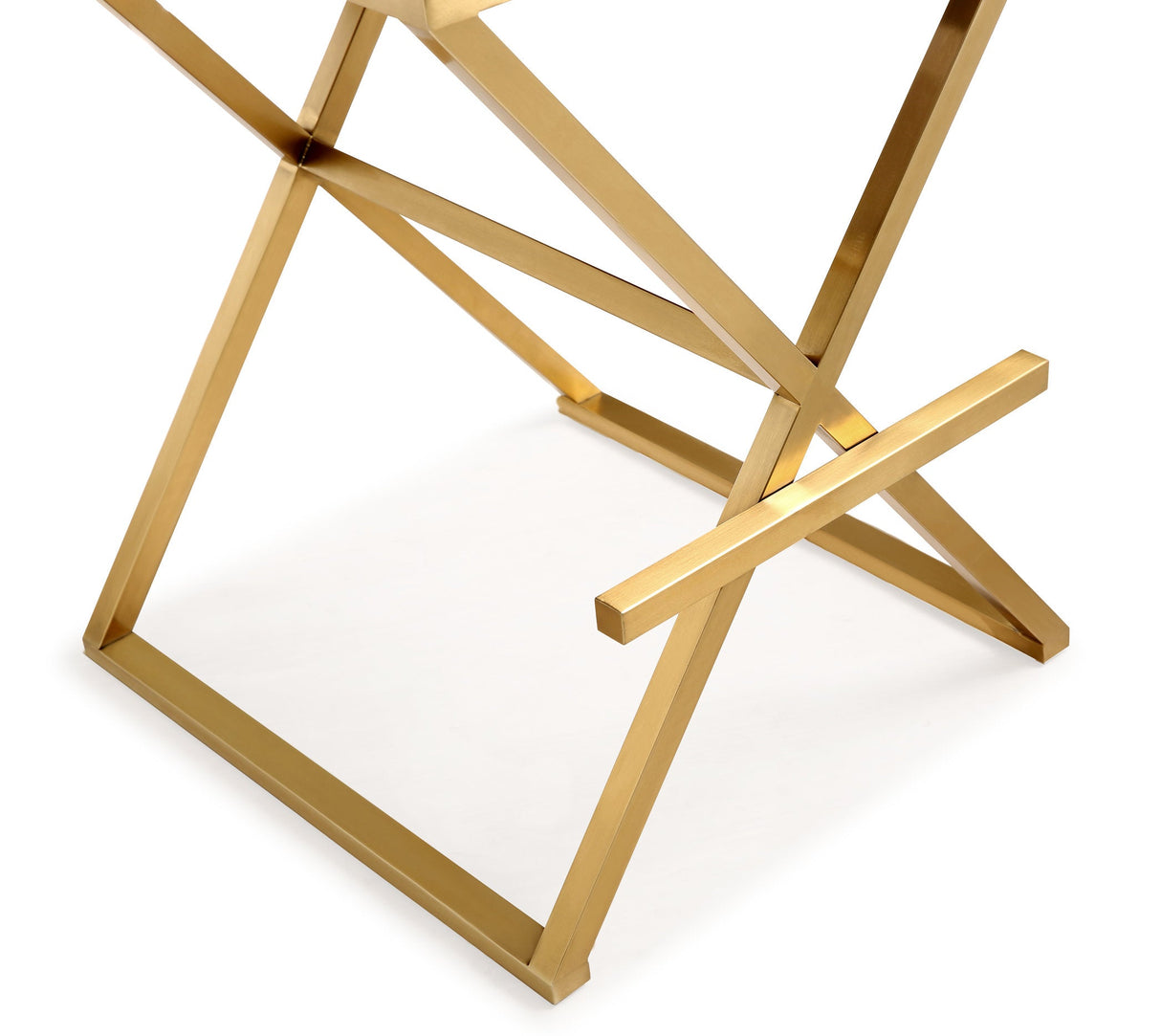Director Performance Vegan Leather Stool with Gold Base by TOV Furniture at Eve Furniture