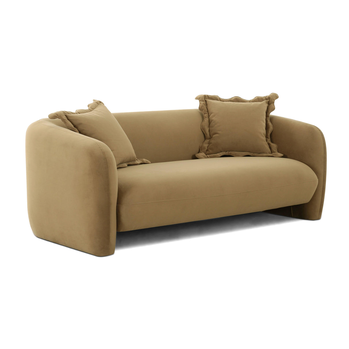 Lou Cafe Au Lait Performance Velvet Loveseat by TOV Furniture at Eve Furniture