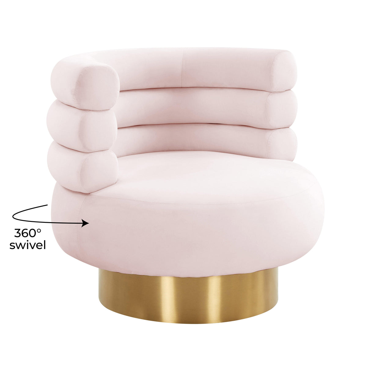 Naomi Velvet Swivel Chair by TOV Furniture at Eve Furniture