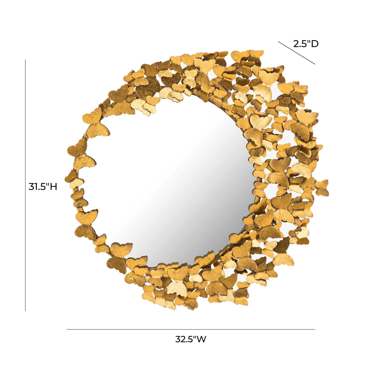 Butterfly Gold Mirror by TOV Furniture at Eve Furniture
