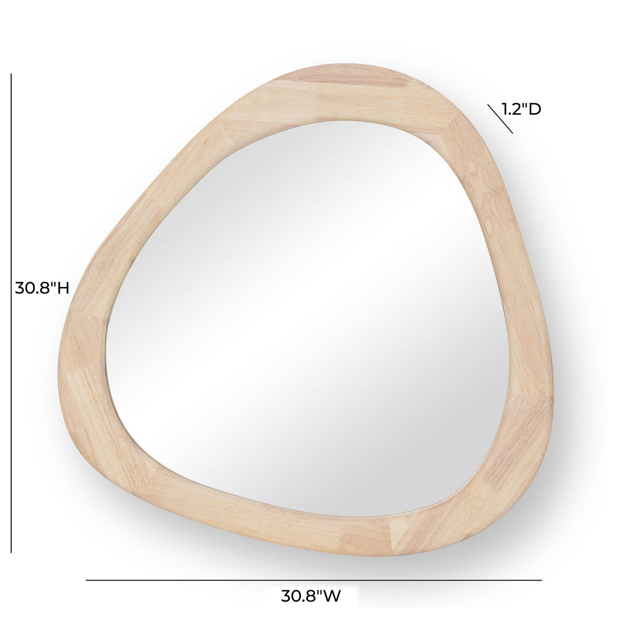 Klaryss Natural Wood Triangular Mirror by TOV Furniture at Eve Furniture