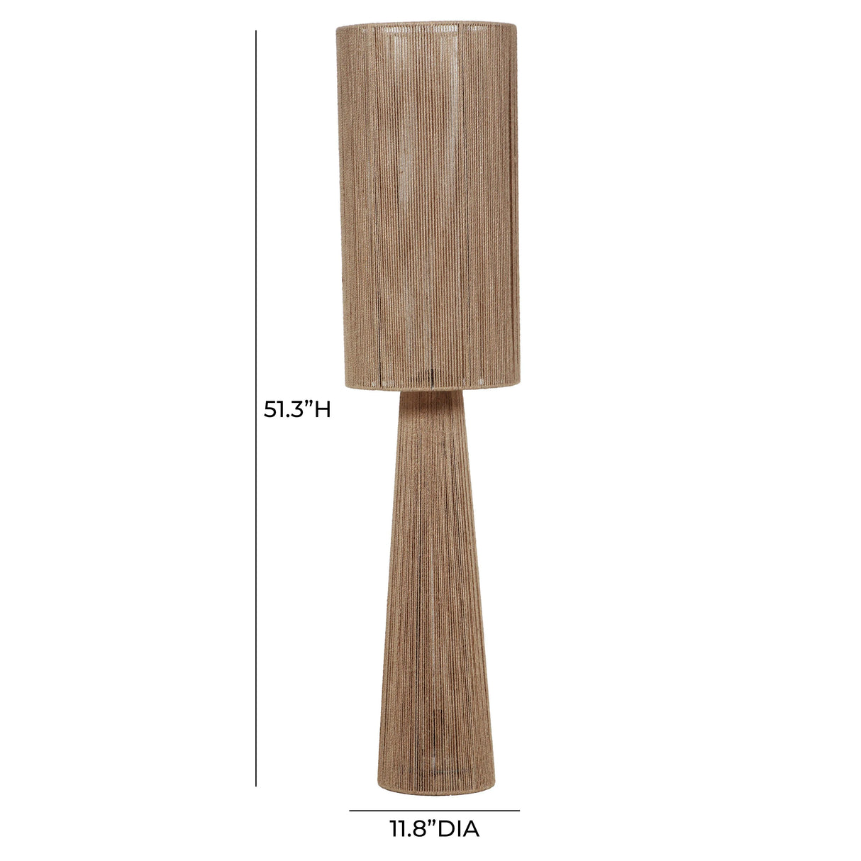 Marza Natural Jute 2-Bulb Floor Lamp by TOV Furniture at Eve Furniture