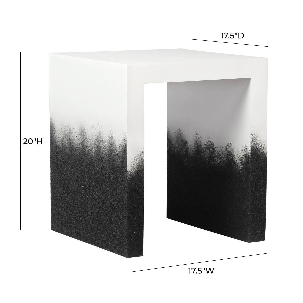 Matra Black and White End Table by TOV Furniture at Eve Furniture