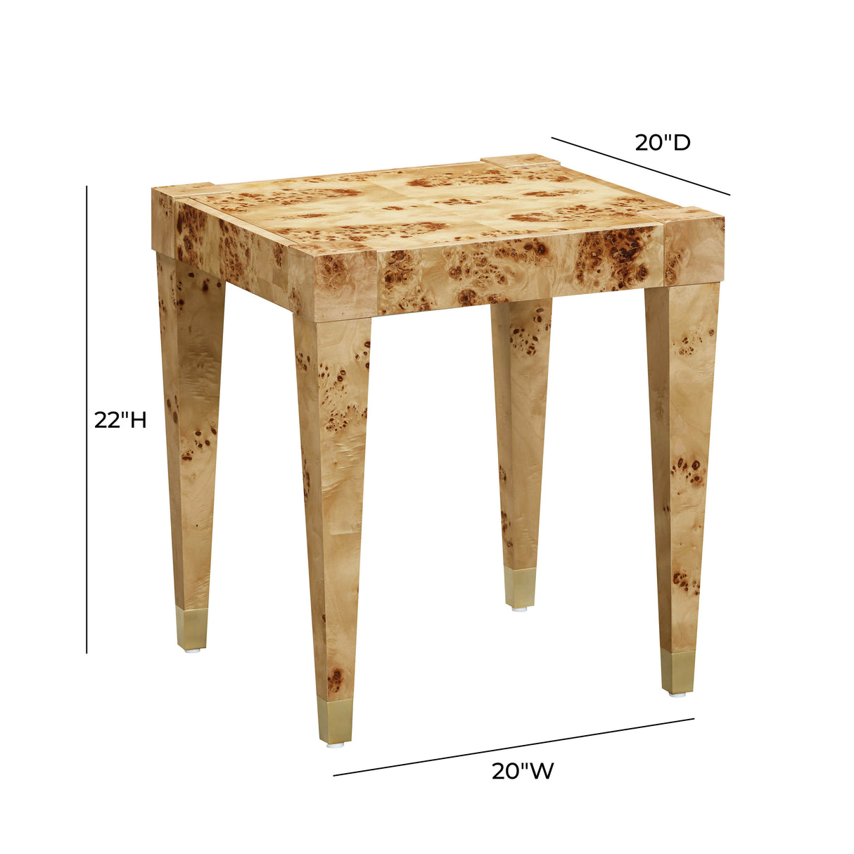 Brandyss Burl End Table by TOV Furniture at Eve Furniture