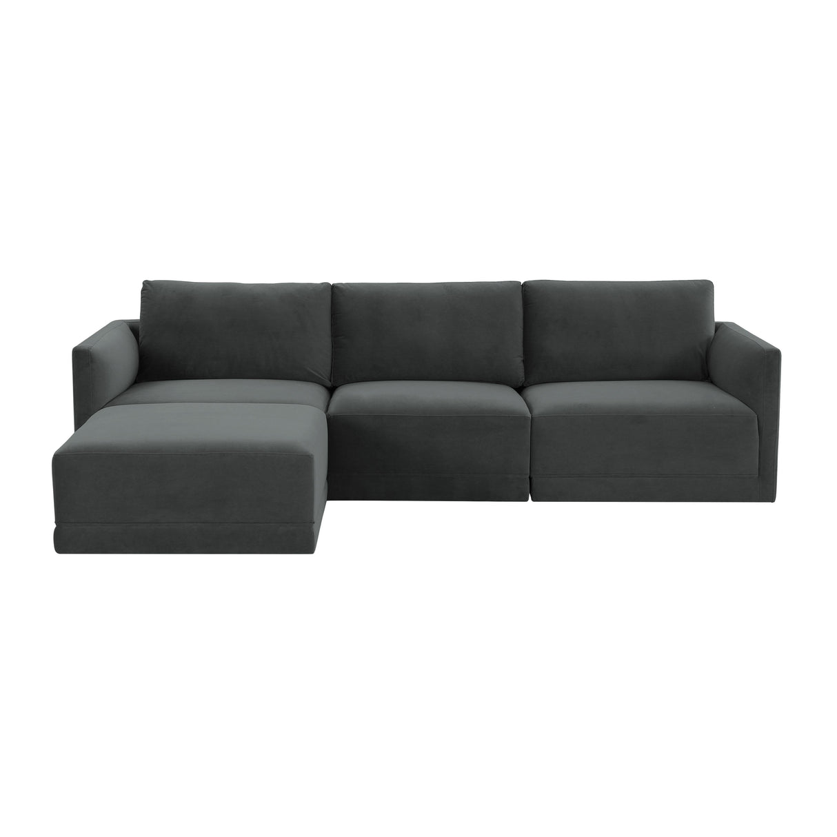 Willow Velvet Modular 4-Piece Sectional by TOV Furniture at Eve Furniture