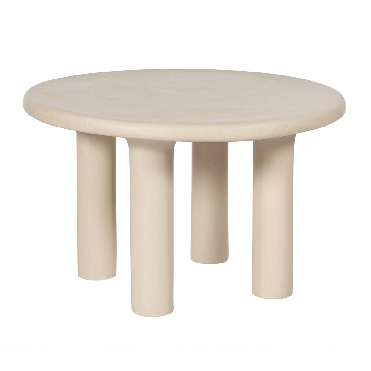 Barbara Cream Textured Indoor / Outdoor 47" Round Dining Table by TOV Furniture at Eve Furniture