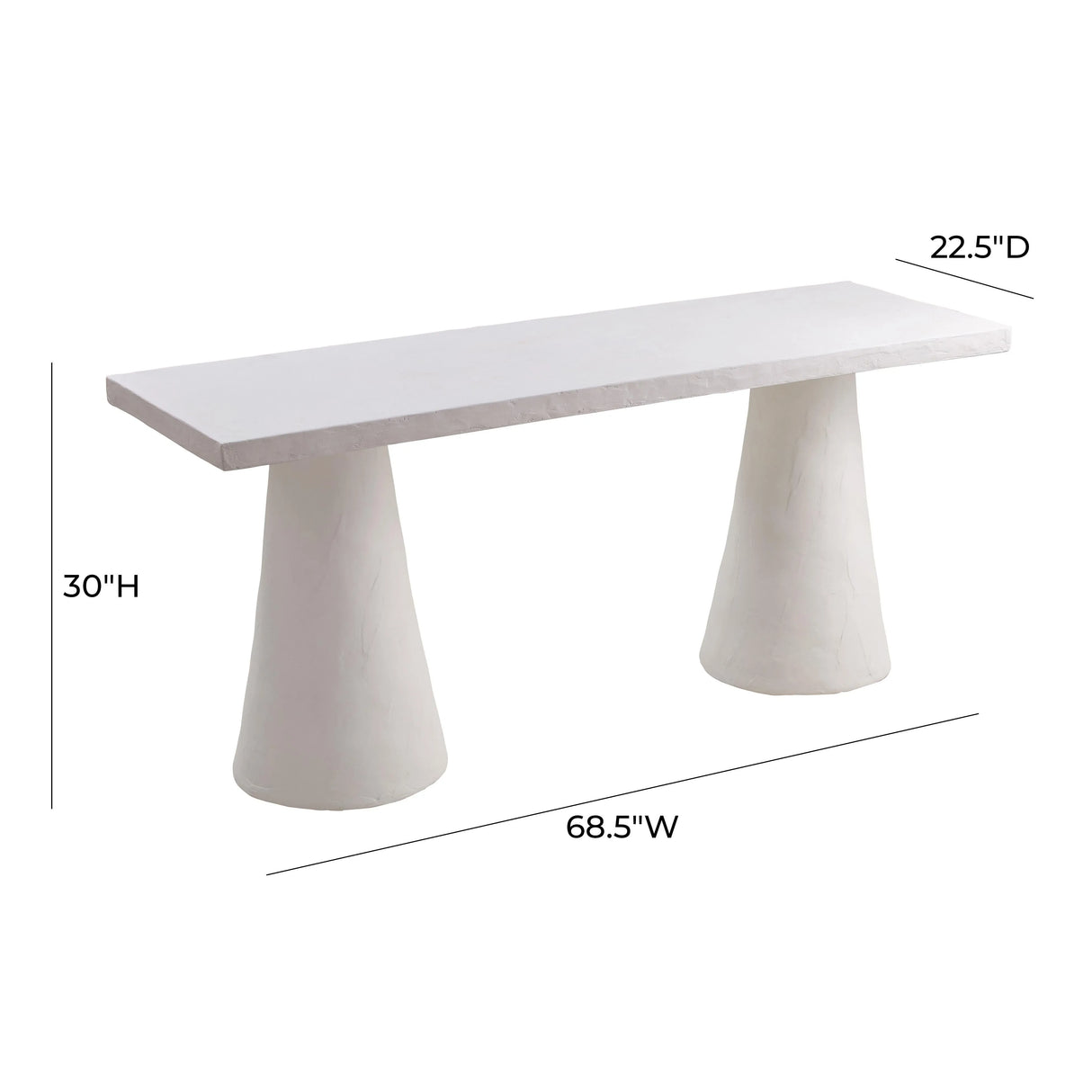 Dayana Desk in Faux Plaster by TOV Furniture at Eve Furniture