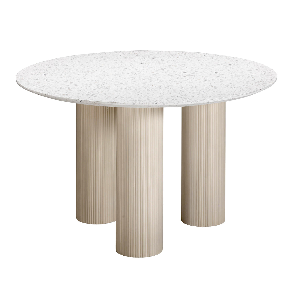 Parcino Terrazzo Concrete Indoor / Outdoor 47" Round Dining Table by TOV Furniture at Eve Furniture