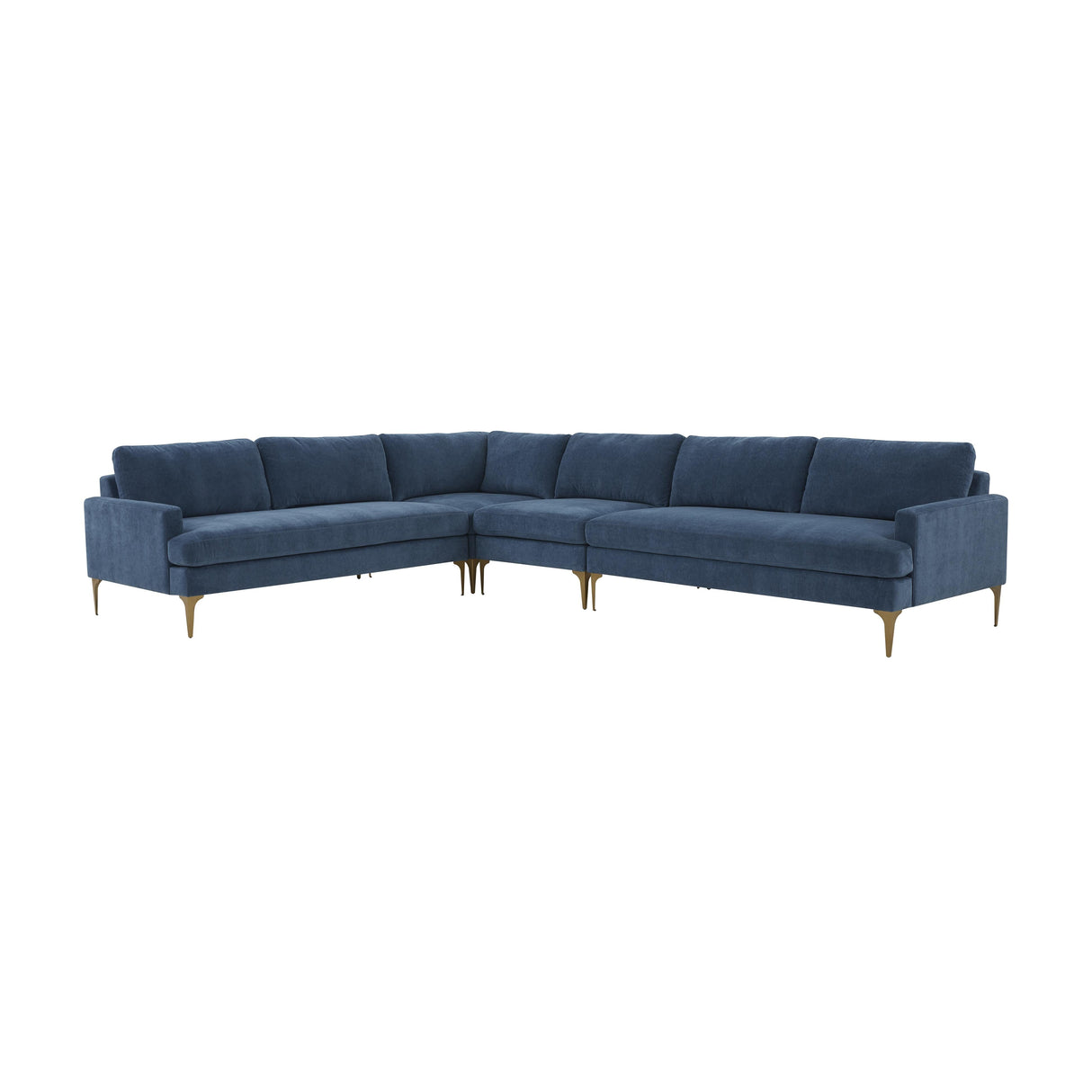 Serena Velvet Large L-Sectional by TOV Furniture at Eve Furniture
