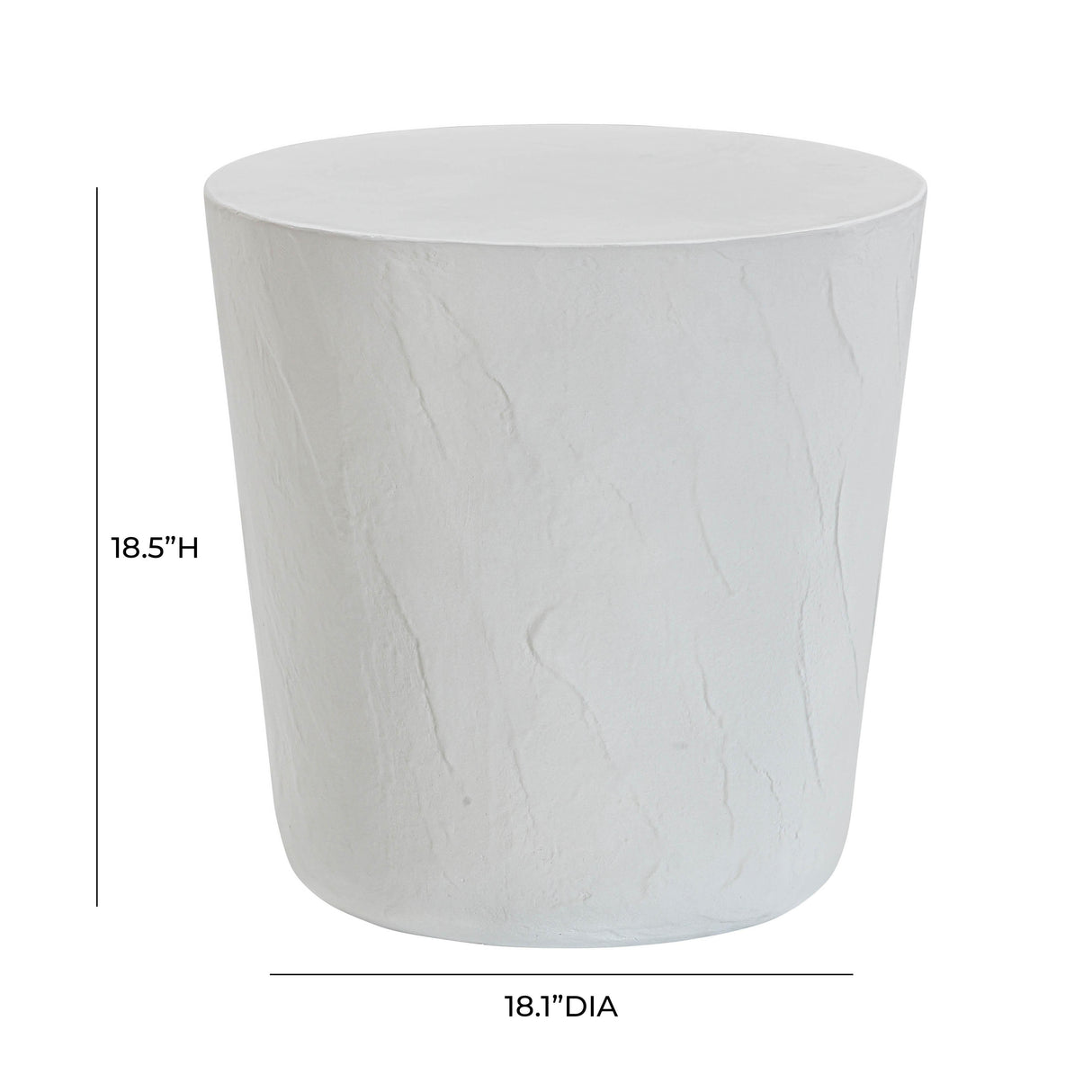 Margot Light Grey Faux Plaster Indoor / Outdoor Concrete Stool by TOV Furniture at Eve Furniture
