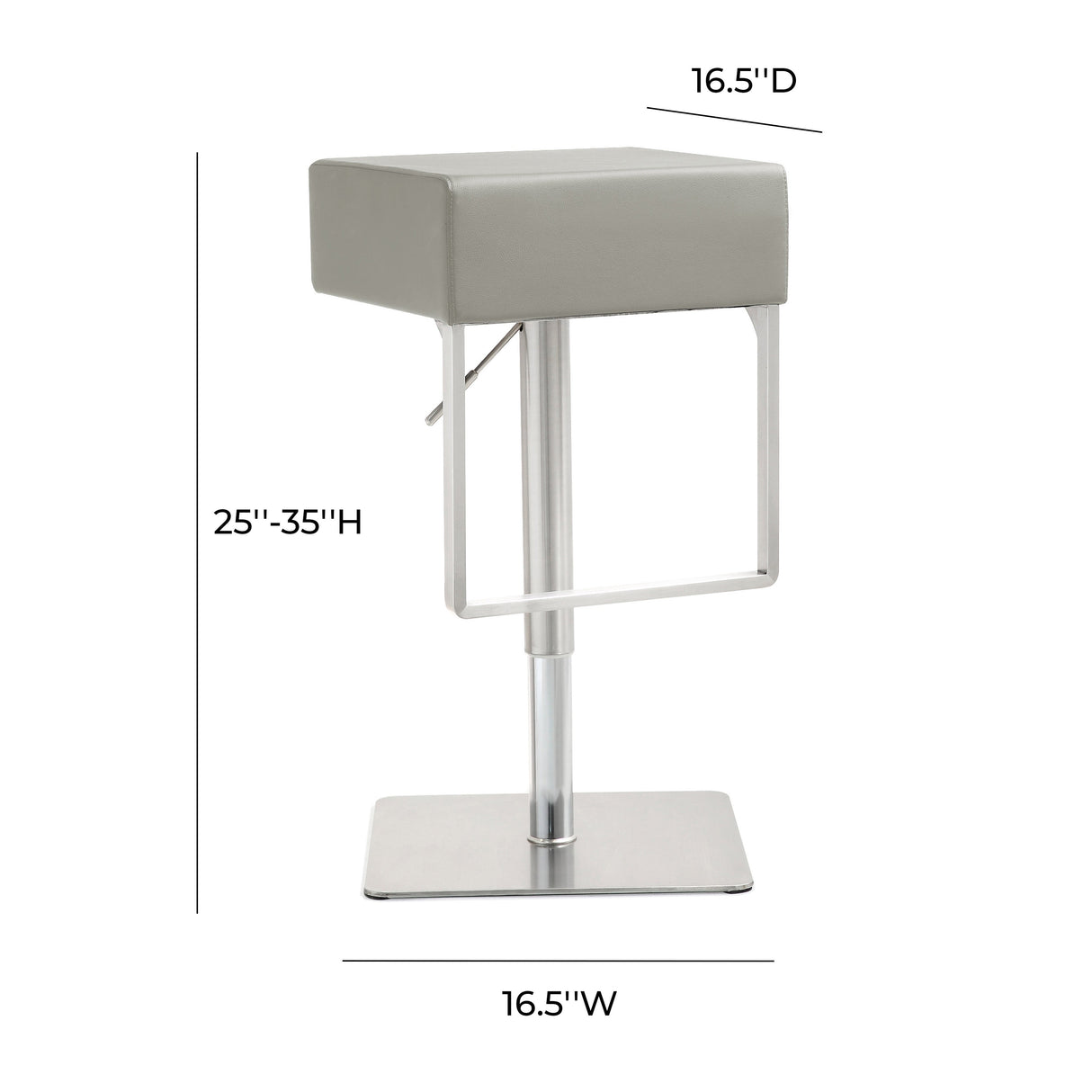 Seville Performance Vegan Leather Adjustable Stool by TOV Furniture at Eve Furniture