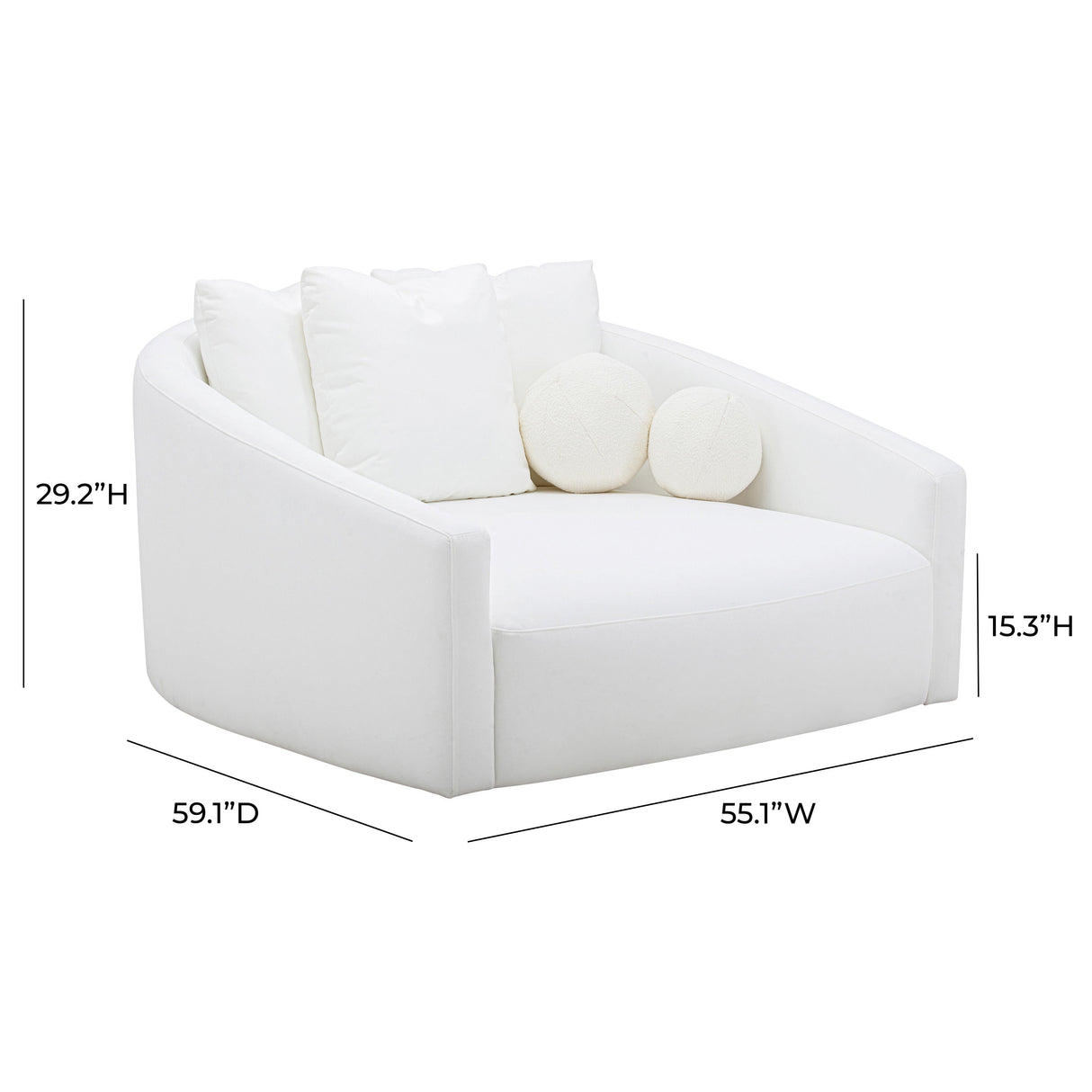 Hanim Cream Linen Daybed by TOV Furniture at Eve Furniture