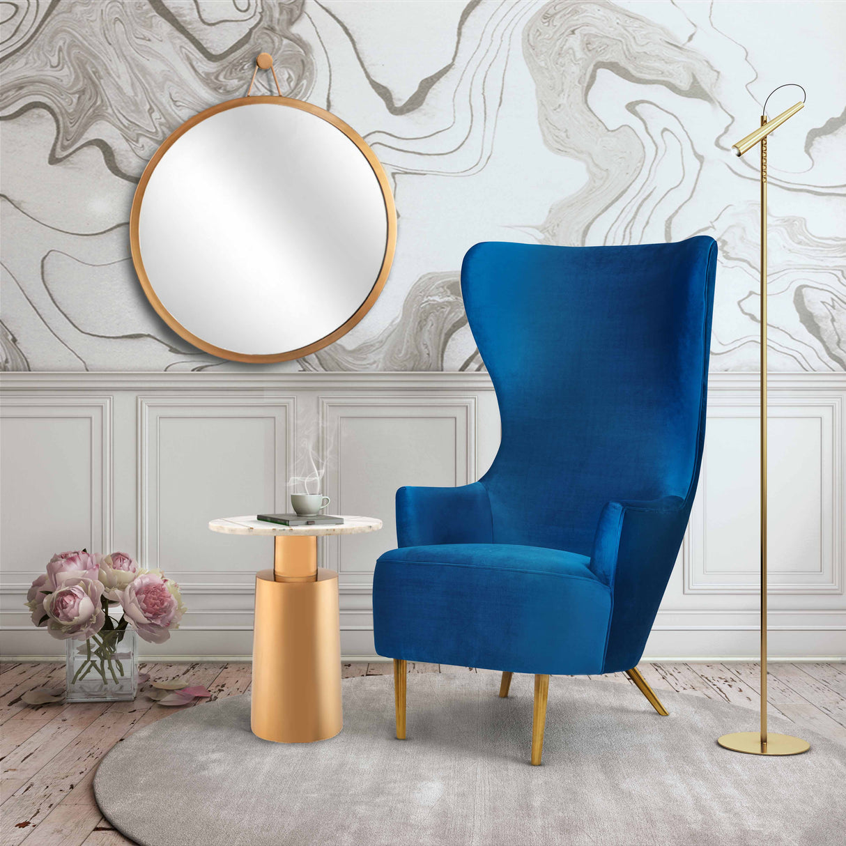 Julia Velvet Wingback Chair by Inspire Me! Home Decor by TOV Furniture at Eve Furniture