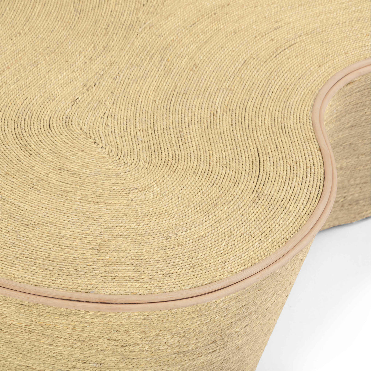 Slab Natural Seagrass Coffee Table by TOV Furniture at Eve Furniture