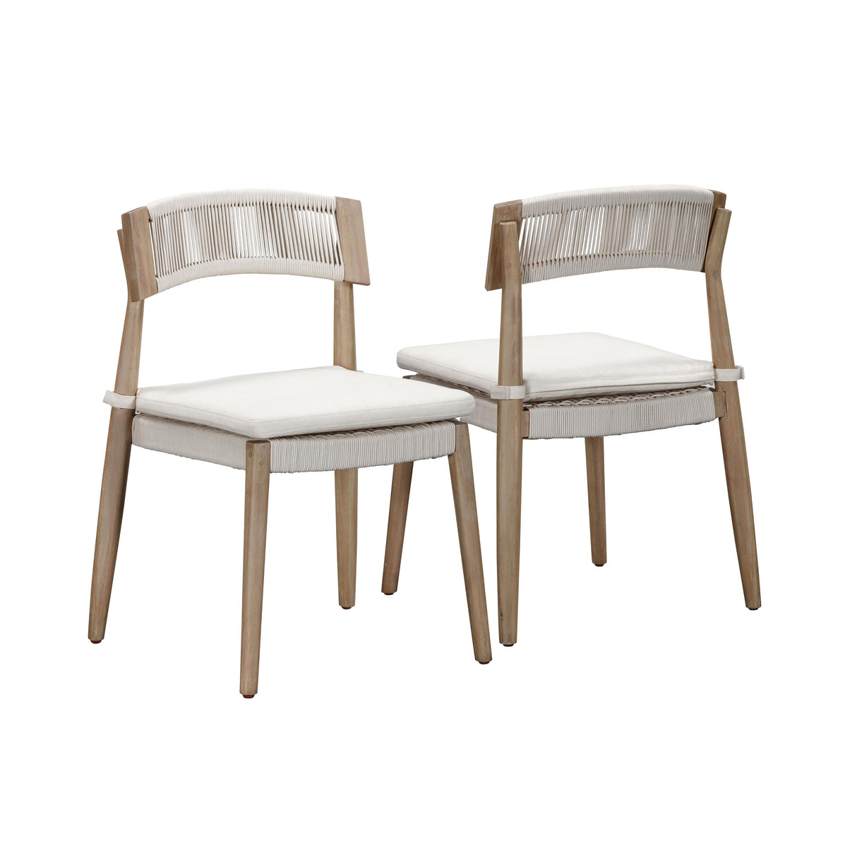Gata Cream Outdoor Dining Chair - Set of 2 by TOV Furniture at Eve Furniture