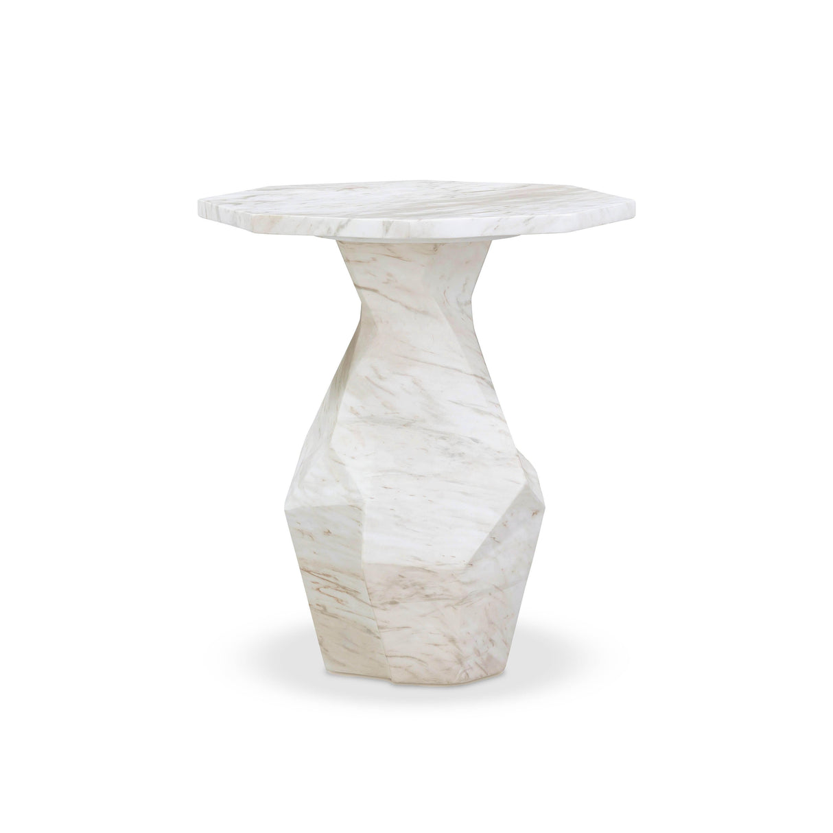 Esme Faux Marble Indoor / Outdoor Round Side Table by TOV Furniture at Eve Furniture