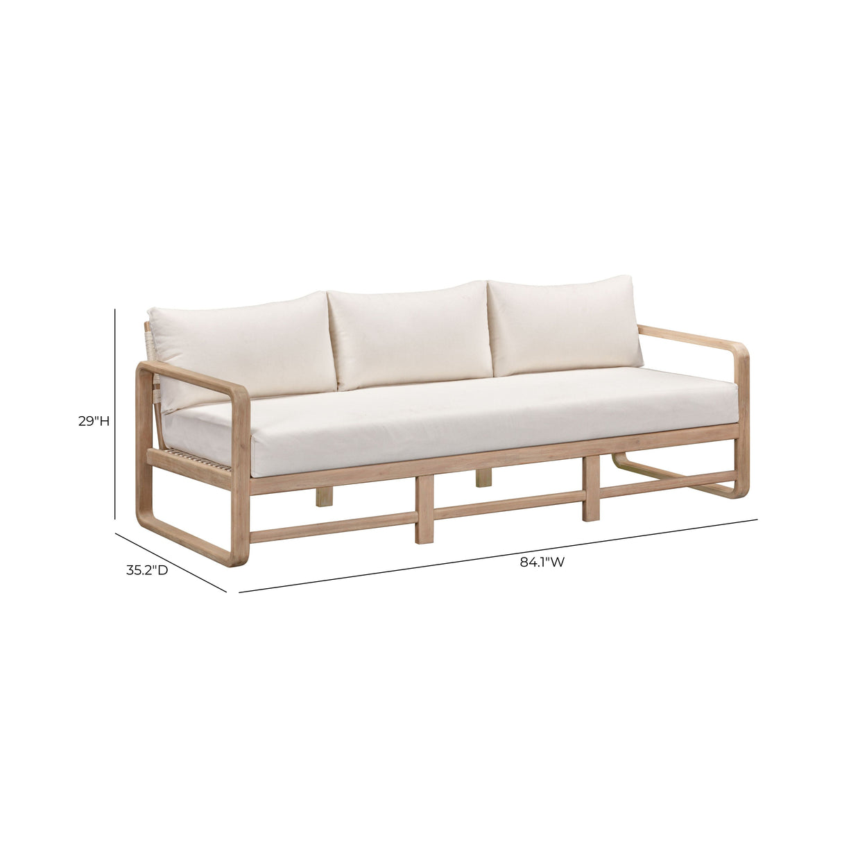 Palata Cream Outdoor Sofa by TOV Furniture at Eve Furniture