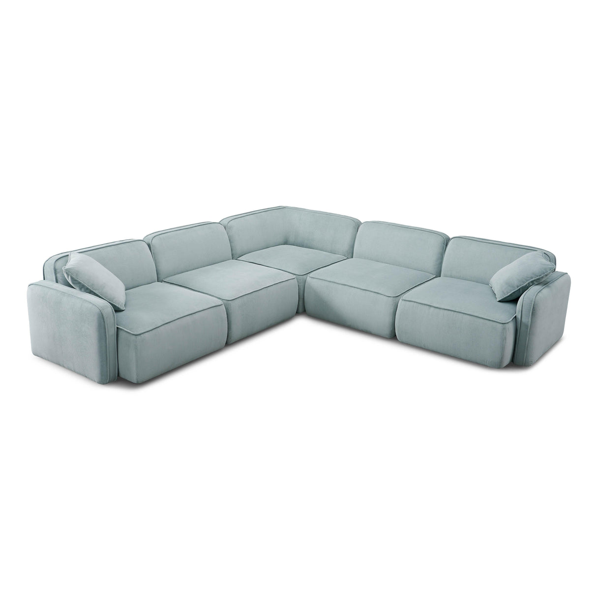 Travie Performance Corduroy Velvet Modular L-Sectional by TOV Furniture at Eve Furniture