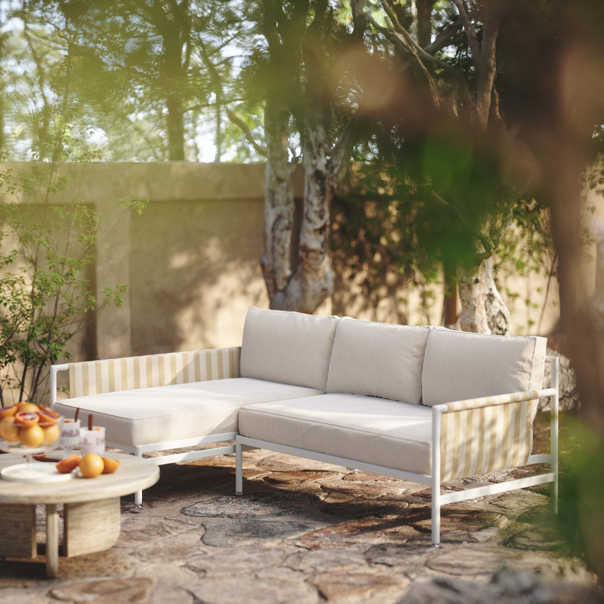 Dunes Cream Outdoor Sectional by TOV Furniture at Eve Furniture