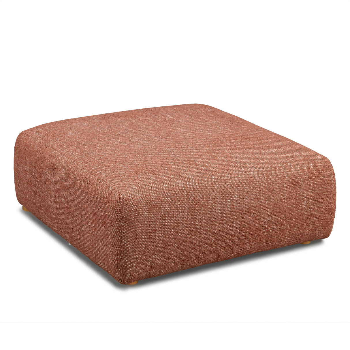 Hangover Heavy Textured Fabric Ottoman by TOV Furniture at Eve Furniture