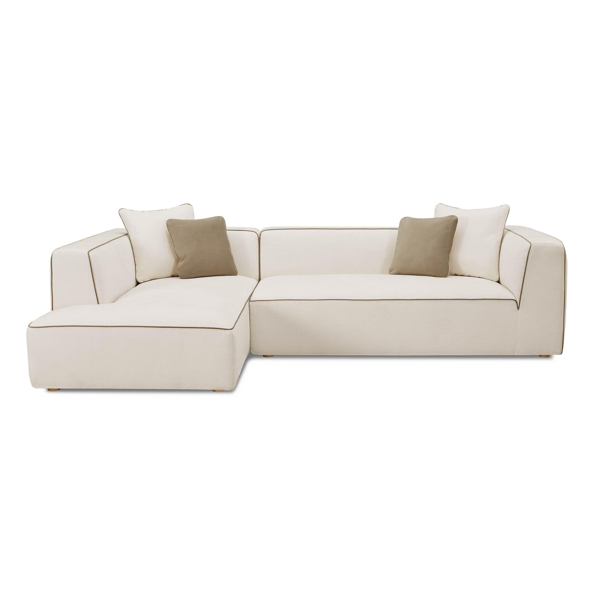 Tristine Cream Linen Sectional by TOV Furniture at Eve Furniture