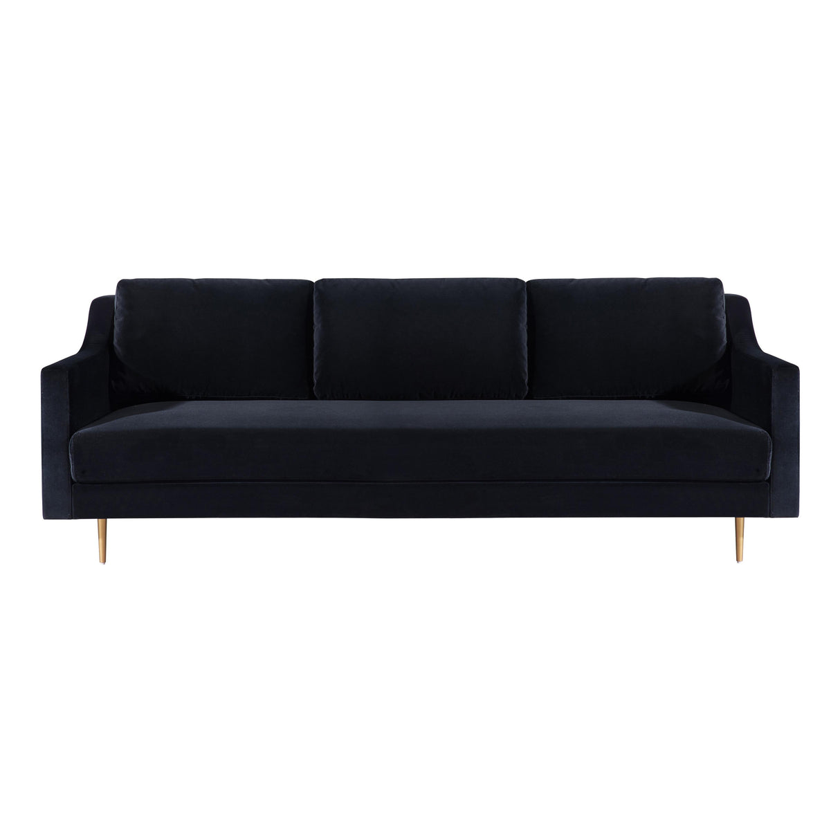 Milan Black Velvet Sofa by TOV Furniture at Eve Furniture