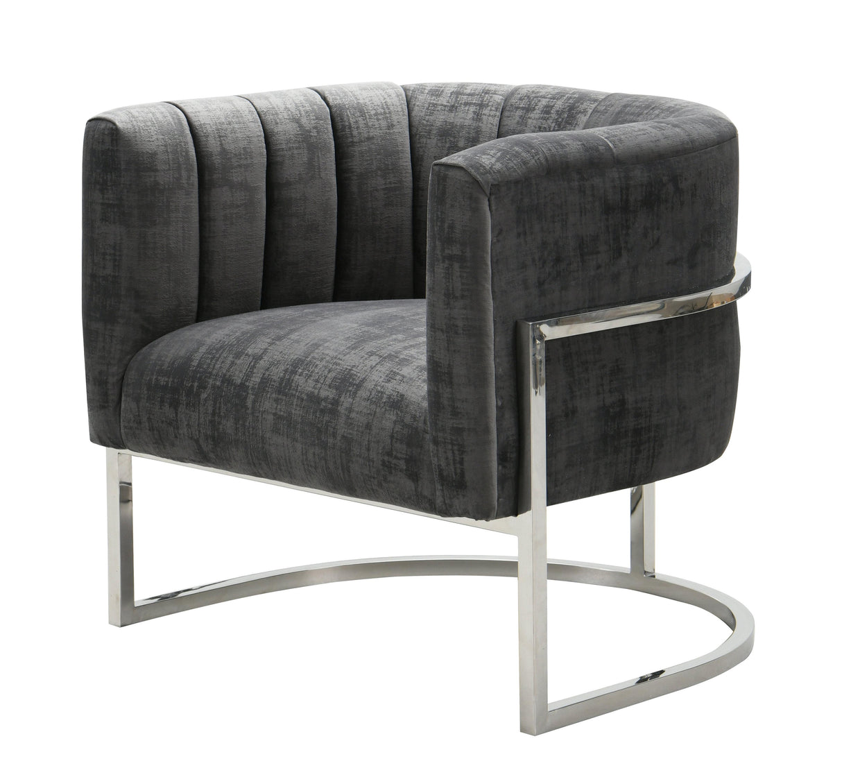 Magnolia Velvet Accent Chair with Silver Base by TOV Furniture at Eve Furniture