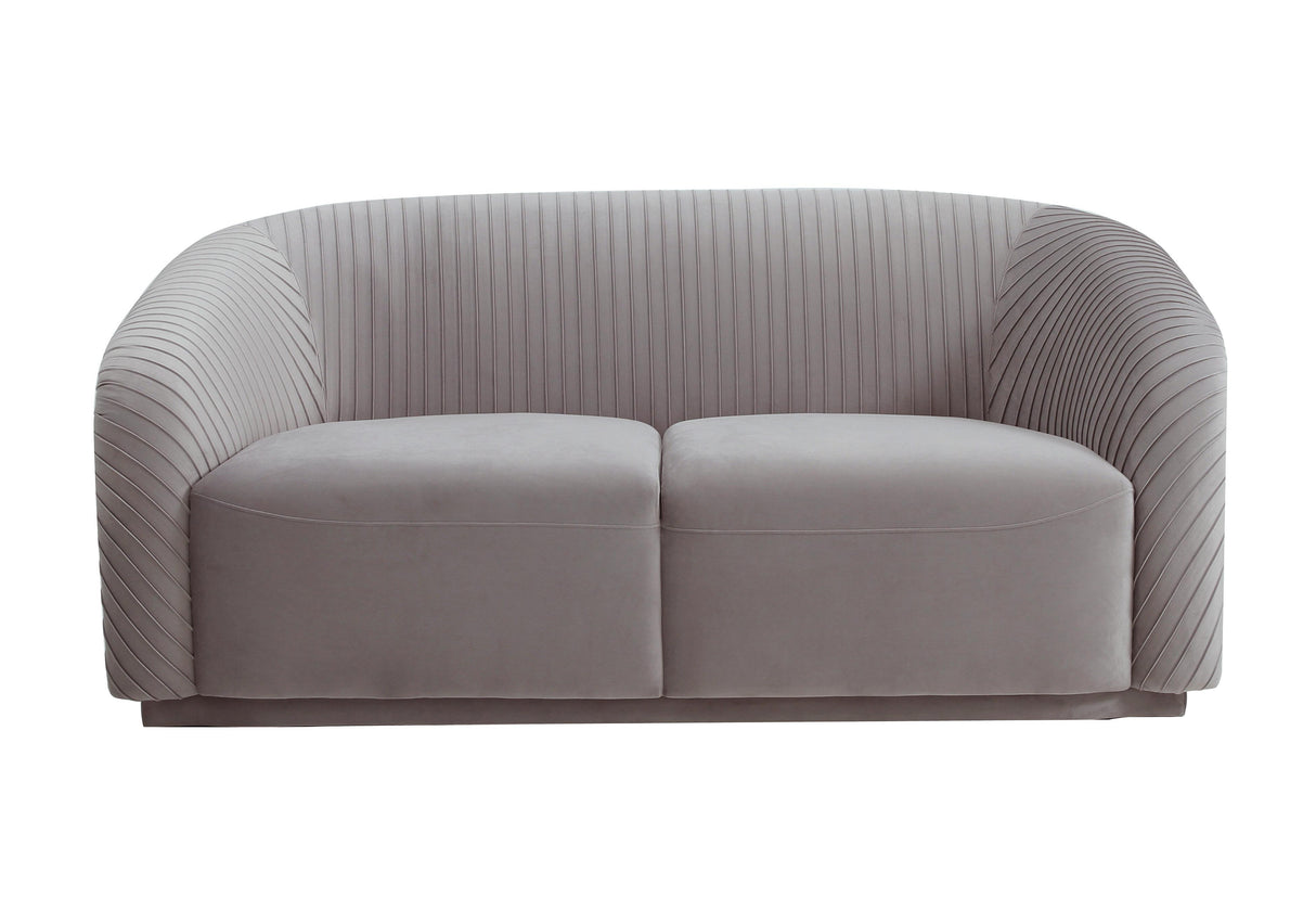 Yara Pleated Velvet Loveseat by Inspire Me! Home Decor by TOV Furniture at Eve Furniture