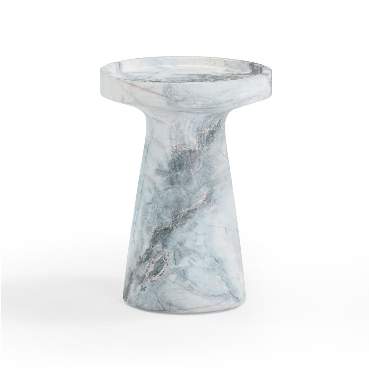 Zara Aegean Marble Indoor / Outdoor Side Table by TOV Furniture at Eve Furniture