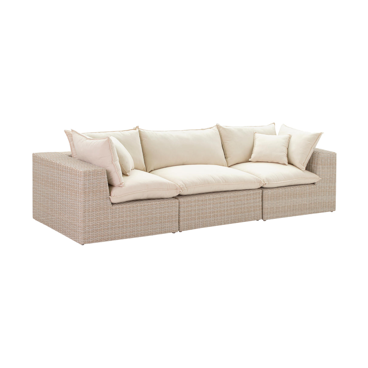 Cali Natural Wicker Outdoor Modular Sofa by TOV Furniture at Eve Furniture