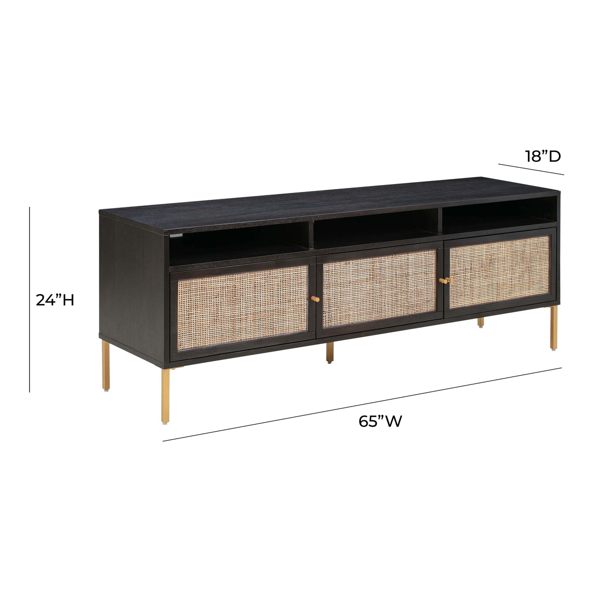 Sierra Cane Media Console by TOV Furniture at Eve Furniture