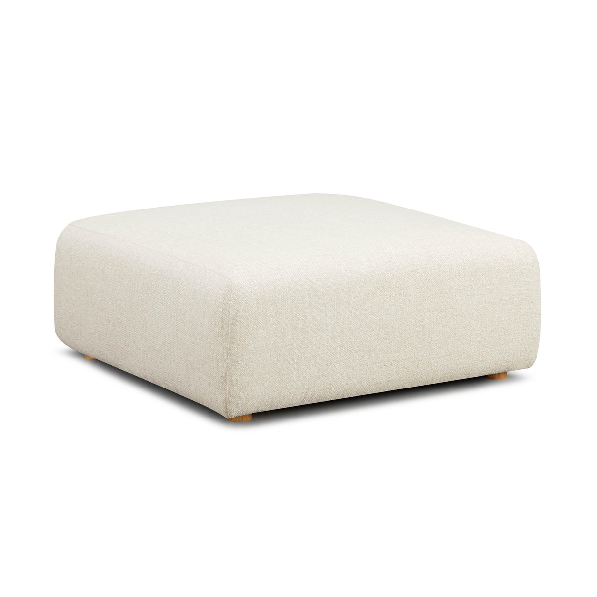 Hangover Heavy Textured Fabric Ottoman by TOV Furniture at Eve Furniture