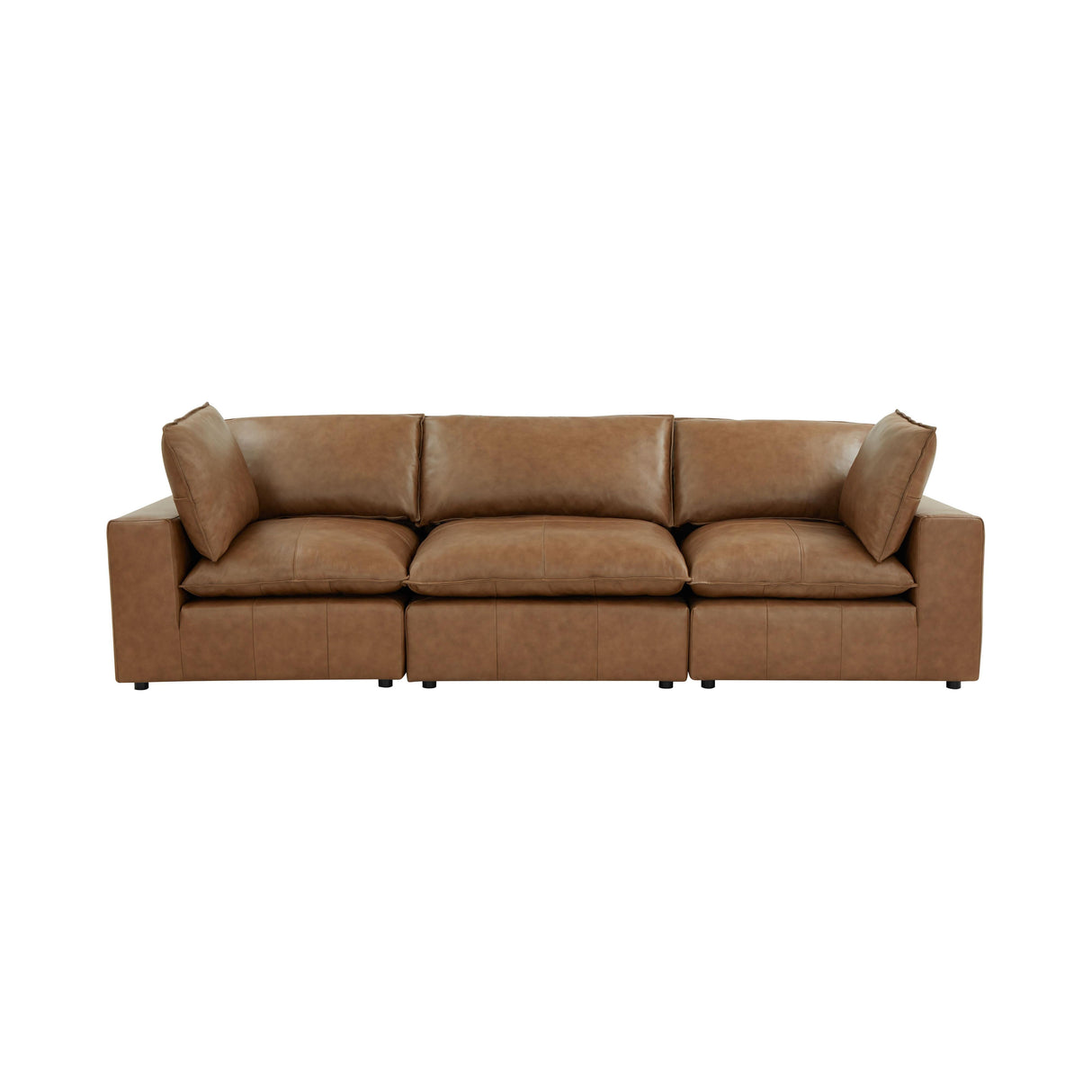 Cali Brown Leather Modular Sofa by TOV Furniture at Eve Furniture