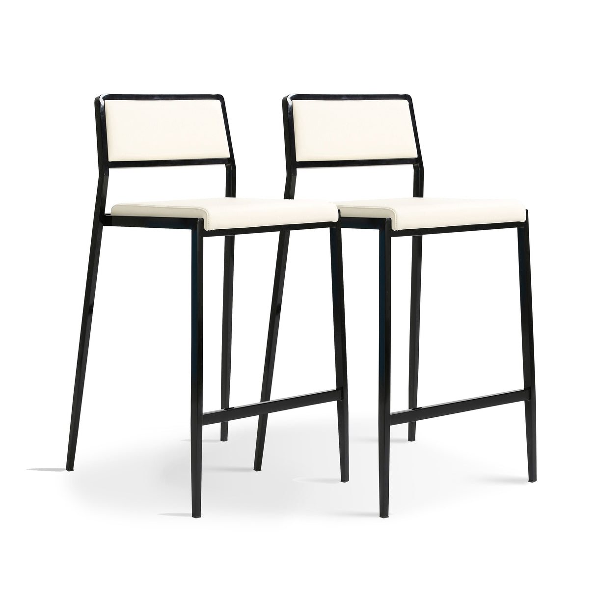 Gale Performance Vegan Leather Stackable Stool - Set of 2 by TOV Furniture at Eve Furniture