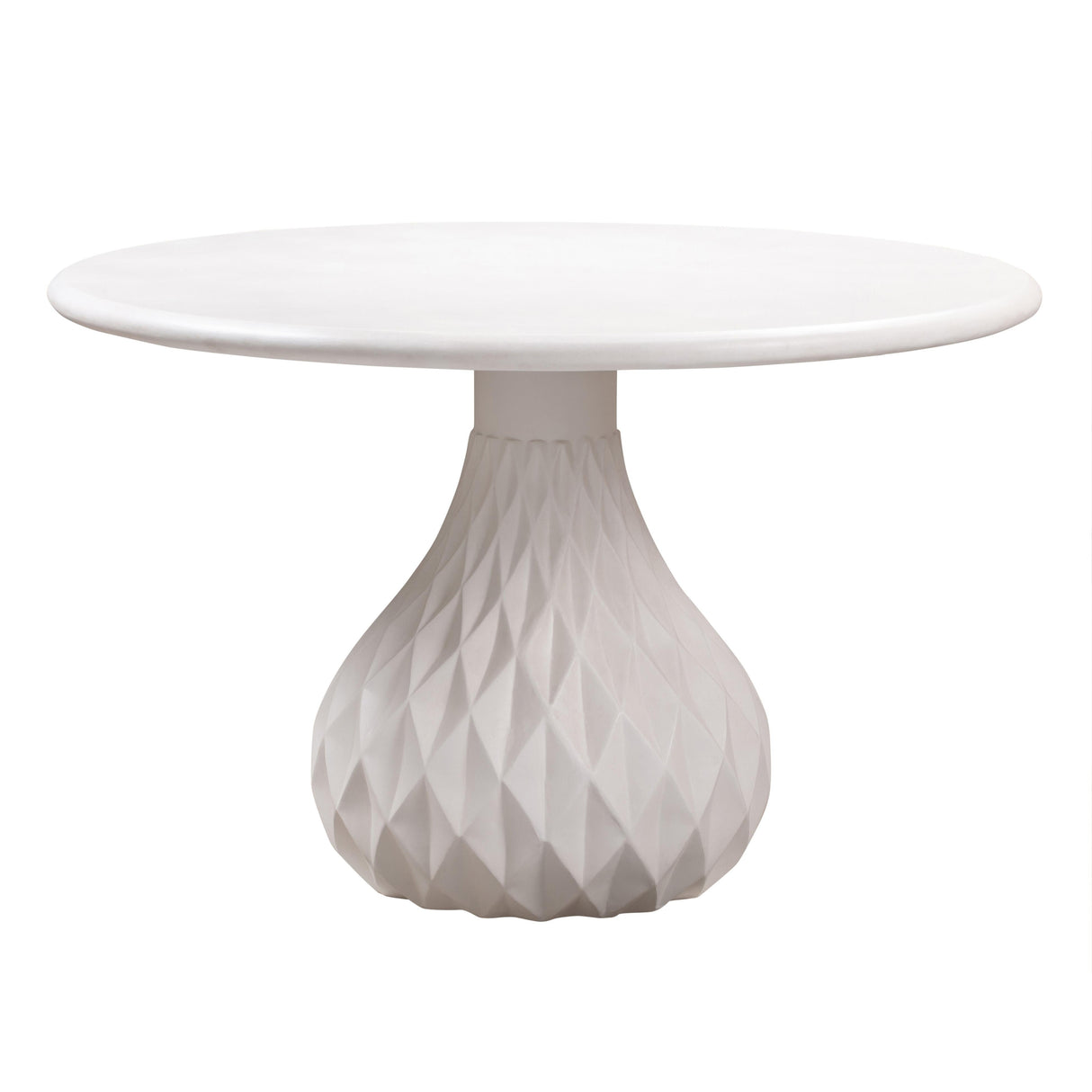 Tulum Ivory Concrete Indoor / Outdoor 47" Round Dining Table by TOV Furniture at Eve Furniture
