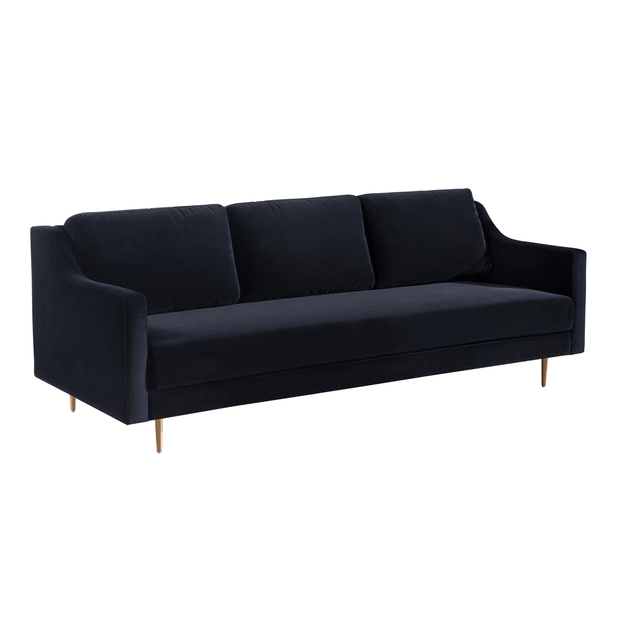 Milan Black Velvet Sofa by TOV Furniture at Eve Furniture